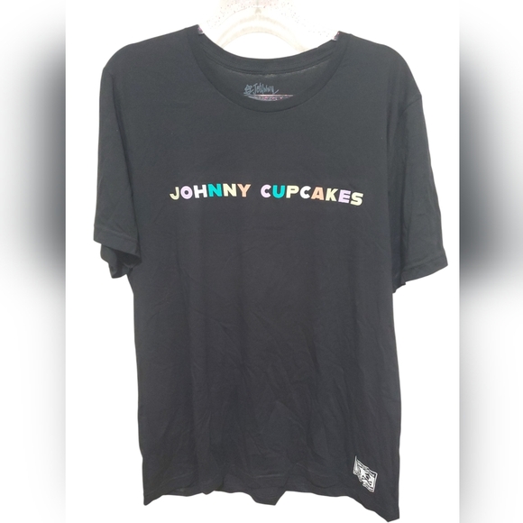 Johnny Cupcakes Other - Johnny Cupcakes Black T-Shirt with Multicolor Logo